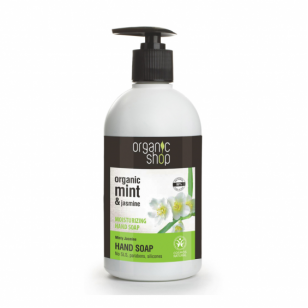 Organic Shop Hydratační mýdlo na ruce Mátový jasmín, 500 ml